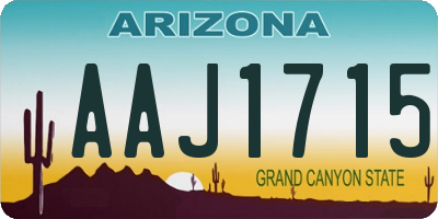 AZ license plate AAJ1715