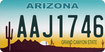 AZ license plate AAJ1746