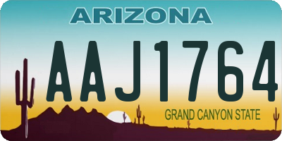 AZ license plate AAJ1764