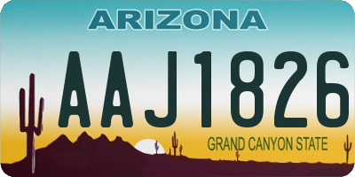 AZ license plate AAJ1826
