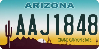 AZ license plate AAJ1848