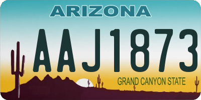 AZ license plate AAJ1873