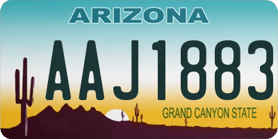 AZ license plate AAJ1883