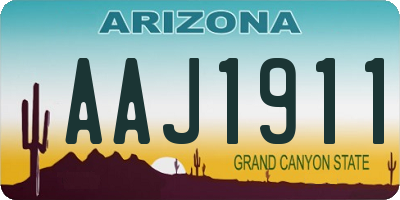 AZ license plate AAJ1911