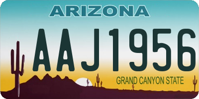 AZ license plate AAJ1956