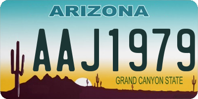 AZ license plate AAJ1979