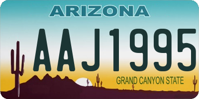 AZ license plate AAJ1995