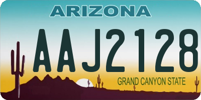 AZ license plate AAJ2128