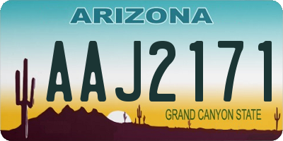 AZ license plate AAJ2171