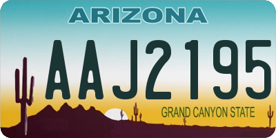 AZ license plate AAJ2195