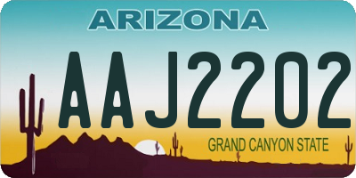 AZ license plate AAJ2202