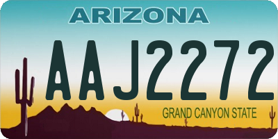 AZ license plate AAJ2272