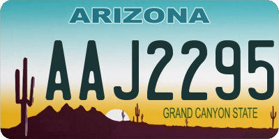 AZ license plate AAJ2295