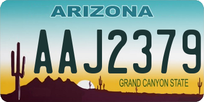 AZ license plate AAJ2379