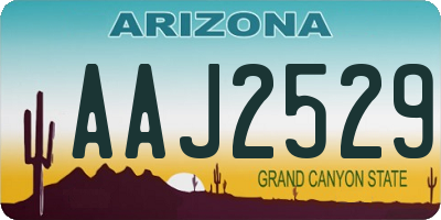 AZ license plate AAJ2529