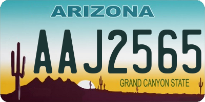 AZ license plate AAJ2565