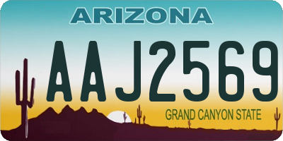 AZ license plate AAJ2569