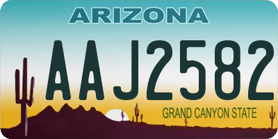 AZ license plate AAJ2582