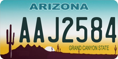 AZ license plate AAJ2584
