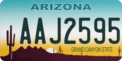 AZ license plate AAJ2595