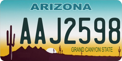AZ license plate AAJ2598