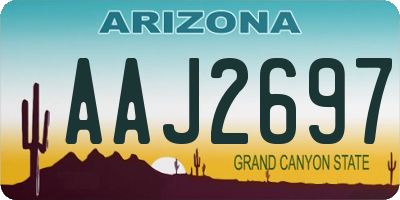 AZ license plate AAJ2697
