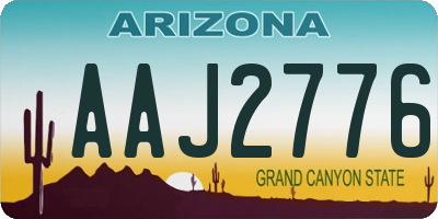 AZ license plate AAJ2776