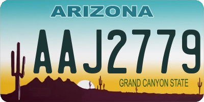 AZ license plate AAJ2779