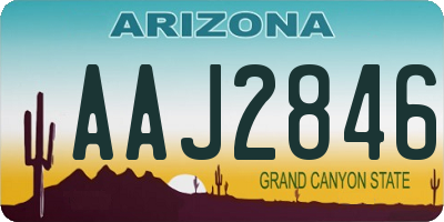 AZ license plate AAJ2846