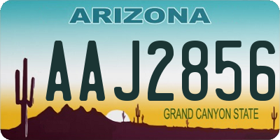 AZ license plate AAJ2856