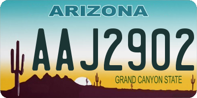 AZ license plate AAJ2902