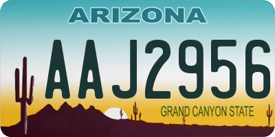 AZ license plate AAJ2956