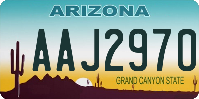 AZ license plate AAJ2970