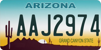 AZ license plate AAJ2974