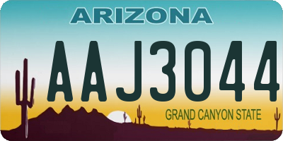AZ license plate AAJ3044