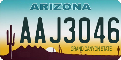 AZ license plate AAJ3046