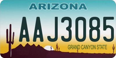 AZ license plate AAJ3085