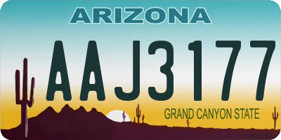 AZ license plate AAJ3177