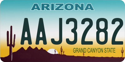 AZ license plate AAJ3282