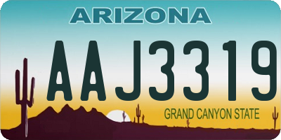 AZ license plate AAJ3319