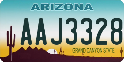 AZ license plate AAJ3328