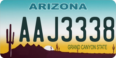 AZ license plate AAJ3338