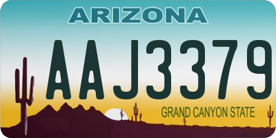 AZ license plate AAJ3379