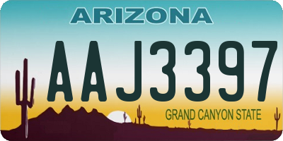 AZ license plate AAJ3397