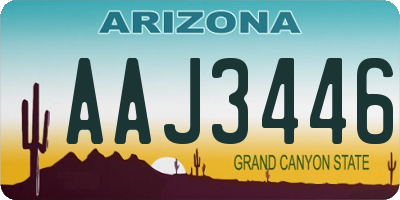 AZ license plate AAJ3446