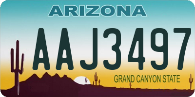 AZ license plate AAJ3497
