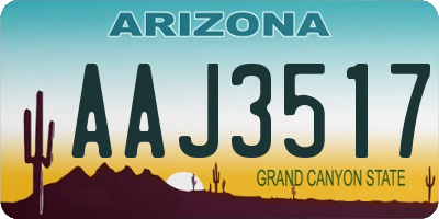 AZ license plate AAJ3517