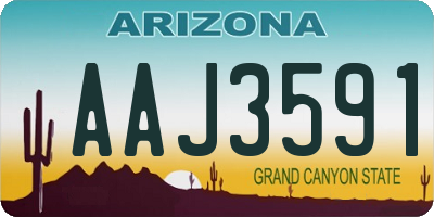 AZ license plate AAJ3591