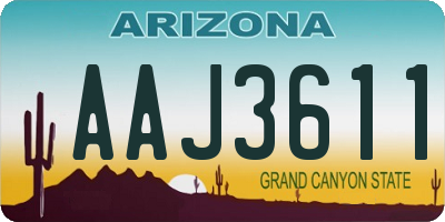 AZ license plate AAJ3611