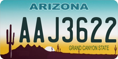 AZ license plate AAJ3622